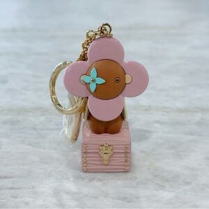 Louis Vuitton Vivienne Trunk Pink Resin & Wood Bag Charm